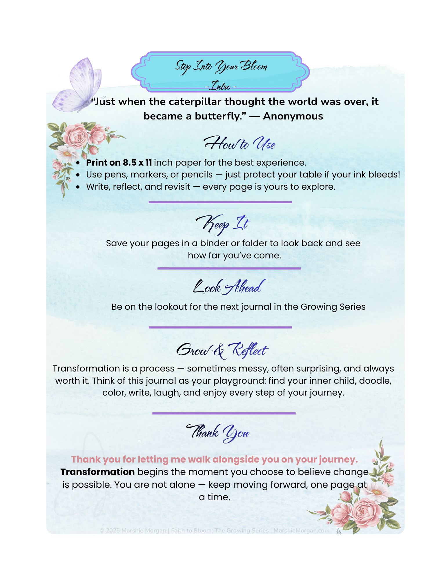 Faith to Bloom Journal